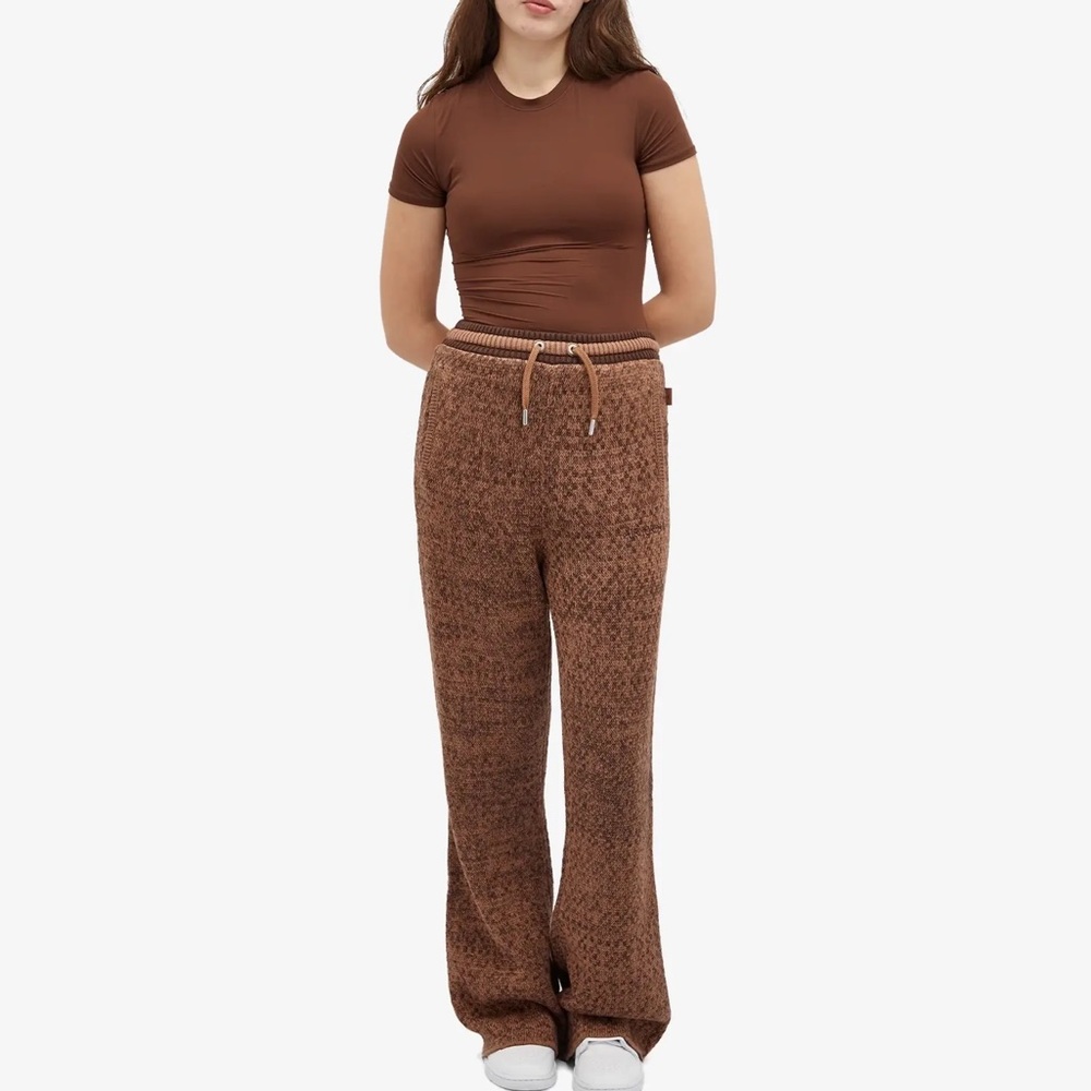 Nike Jordan Cozy Girl Knit Flare Women Pants Brown $175 FZ4201 - Picture 9 of 16